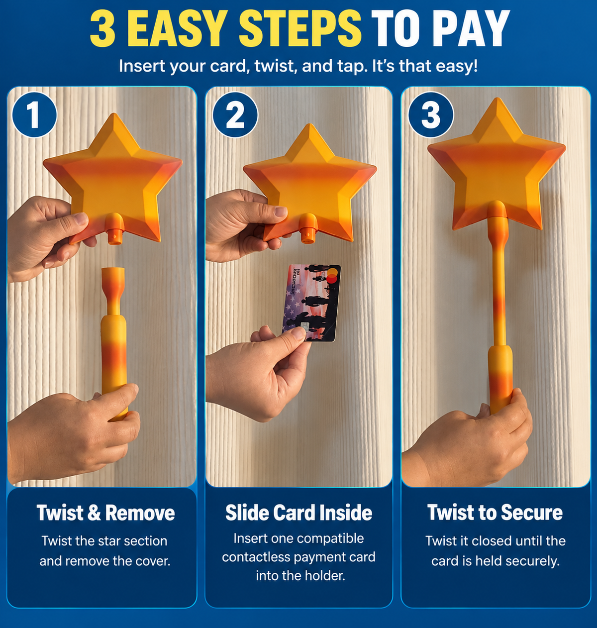 TapStar 3 easy steps to pay